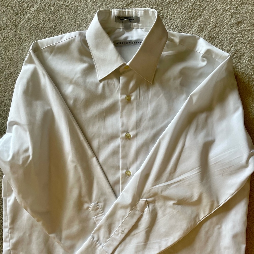 Geofffrey Beene white dress shirt (Large, 16 32/33).  Never worn.
